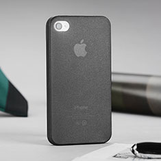 Carcasa Gel Ultrafina Transparente Mate para Apple iPhone 4S Gris