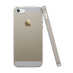 Carcasa Gel Ultrafina Transparente para Apple iPhone 5 Gris