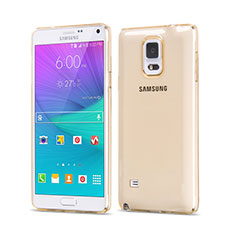 Carcasa Gel Ultrafina Transparente para Samsung Galaxy Note 4 Duos N9100 Dual SIM Oro