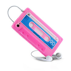 Carcasa Silicona Goma Cassette para Apple iPhone 4 Rosa