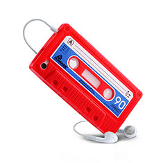 Carcasa Silicona Goma Cassette para Apple iPhone 4S Rojo