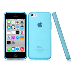Carcasa Silicona Goma Mate para Apple iPhone 5C Azul Cielo