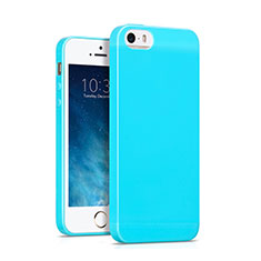 Carcasa Silicona Goma para Apple iPhone SE Azul Cielo
