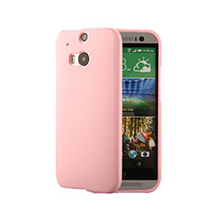Carcasa Silicona Goma para HTC One M8 Rosa