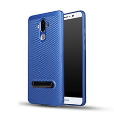 Carcasa Silicona Goma Twill con Soporte para Huawei Mate 9 Azul