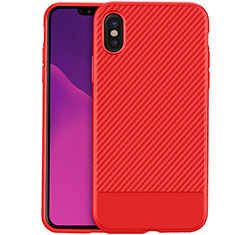 Carcasa Silicona Goma Twill Z01 para Apple iPhone Xs Max Rojo