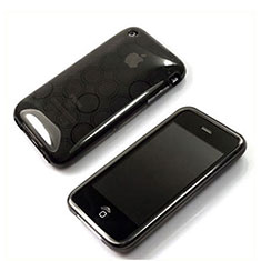 Carcasa Silicona Transparente Circulo para Apple iPhone 3G 3GS Gris