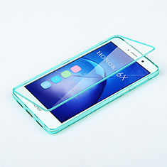 Carcasa Silicona Transparente Cubre Entero para Huawei GR5 (2017) Azul Cielo