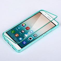 Carcasa Silicona Transparente Cubre Entero para Huawei Honor 7i shot X Azul Cielo