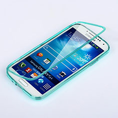 Carcasa Silicona Transparente Cubre Entero para Samsung Galaxy S4 IV Advance i9500 Azul Cielo