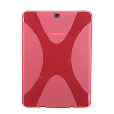 Carcasa Silicona Transparente X-Line para Samsung Galaxy Tab S2 8.0 SM-T710 SM-T715 Rojo