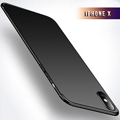 Carcasa Silicona Ultrafina Goma S02 para Apple iPhone X Negro