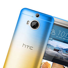 Carcasa Silicona Ultrafina Transparente Gradiente para HTC One M9 Plus Naranja