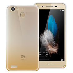Carcasa Silicona Ultrafina Transparente Gradiente para Huawei Enjoy 5S Oro