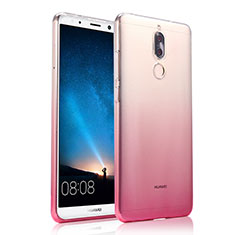 Carcasa Silicona Ultrafina Transparente Gradiente para Huawei Nova 2i Rosa