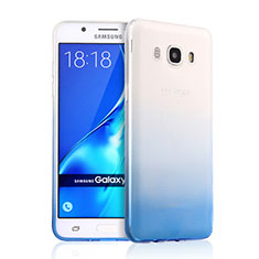 Carcasa Silicona Ultrafina Transparente Gradiente para Samsung Galaxy J5 Duos (2016) Azul
