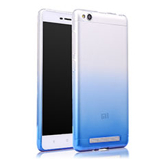 Carcasa Silicona Ultrafina Transparente Gradiente para Xiaomi Redmi 3 Azul
