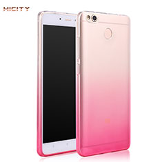 Carcasa Silicona Ultrafina Transparente Gradiente para Xiaomi Redmi 4X Rosa