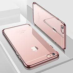 Carcasa Silicona Ultrafina Transparente H04 para Apple iPhone 7 Oro Rosa