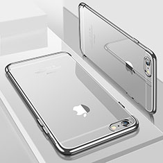 Carcasa Silicona Ultrafina Transparente H04 para Apple iPhone 7 Plata