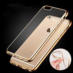 Carcasa Silicona Ultrafina Transparente H06 para Apple iPhone 6 Oro