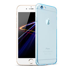 Carcasa Silicona Ultrafina Transparente H08 para Apple iPhone 6S Azul
