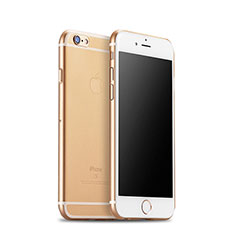 Carcasa Silicona Ultrafina Transparente Mate para Apple iPhone 6S Plus Oro