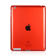Carcasa Silicona Ultrafina Transparente para Apple iPad 3 Rojo