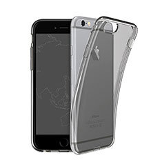 Carcasa Silicona Ultrafina Transparente para Apple iPhone 6 Gris Oscuro