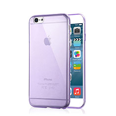 Carcasa Silicona Ultrafina Transparente para Apple iPhone 6 Plus Morado