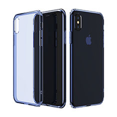 Carcasa Silicona Ultrafina Transparente para Apple iPhone Xs Max Azul