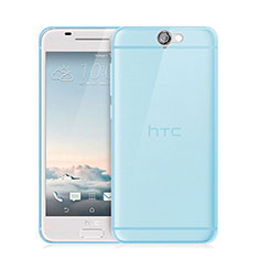 Carcasa Silicona Ultrafina Transparente para HTC One A9 Azul