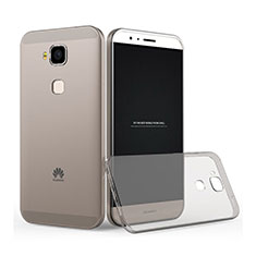 Carcasa Silicona Ultrafina Transparente para Huawei G8 Gris