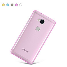 Carcasa Silicona Ultrafina Transparente para Huawei Honor 5X Rosa