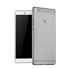 Carcasa Silicona Ultrafina Transparente para Huawei P8 Gris