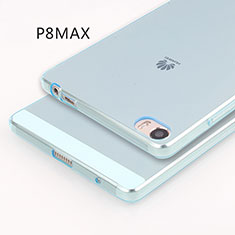 Carcasa Silicona Ultrafina Transparente para Huawei P8 Max Azul