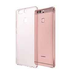 Carcasa Silicona Ultrafina Transparente para Huawei P9 Oro Rosa