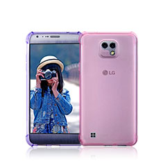 Carcasa Silicona Ultrafina Transparente para LG X Cam Rosa