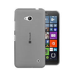 Carcasa Silicona Ultrafina Transparente para Microsoft Lumia 640 Gris