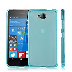 Carcasa Silicona Ultrafina Transparente para Microsoft Lumia 650 Azul
