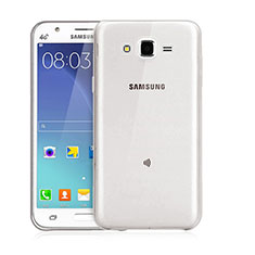 Carcasa Silicona Ultrafina Transparente para Samsung Galaxy J3 Gris
