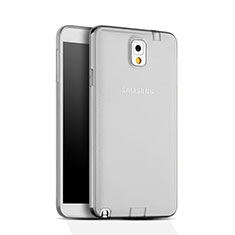 Carcasa Silicona Ultrafina Transparente para Samsung Galaxy Note 3 N9000 Gris