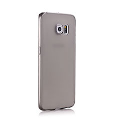 Carcasa Silicona Ultrafina Transparente para Samsung Galaxy S6 Edge+ Plus SM-G928F Gris