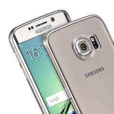 Carcasa Silicona Ultrafina Transparente para Samsung Galaxy S6 Edge SM-G925 Gris
