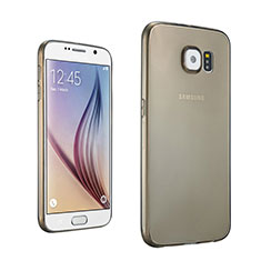 Carcasa Silicona Ultrafina Transparente para Samsung Galaxy S6 SM-G920 Gris