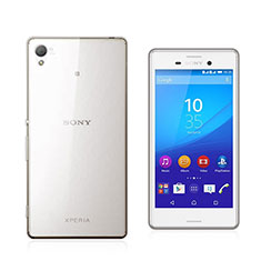 Carcasa Silicona Ultrafina Transparente para Sony Xperia M4 Aqua Gris