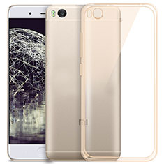 Carcasa Silicona Ultrafina Transparente para Xiaomi Mi 5S 4G Oro