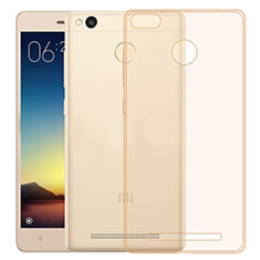 Carcasa Silicona Ultrafina Transparente para Xiaomi Redmi 3S Prime Oro