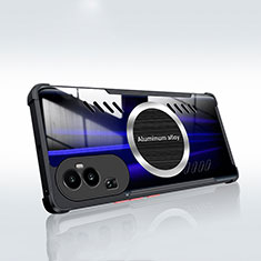 Carcasa Silicona Ultrafina Transparente T02 para Oppo Reno10 Pro+ Plus 5G Negro