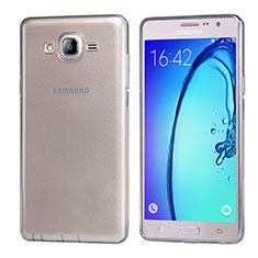 Carcasa Silicona Ultrafina Transparente T03 para Samsung Galaxy On7 G600FY Gris